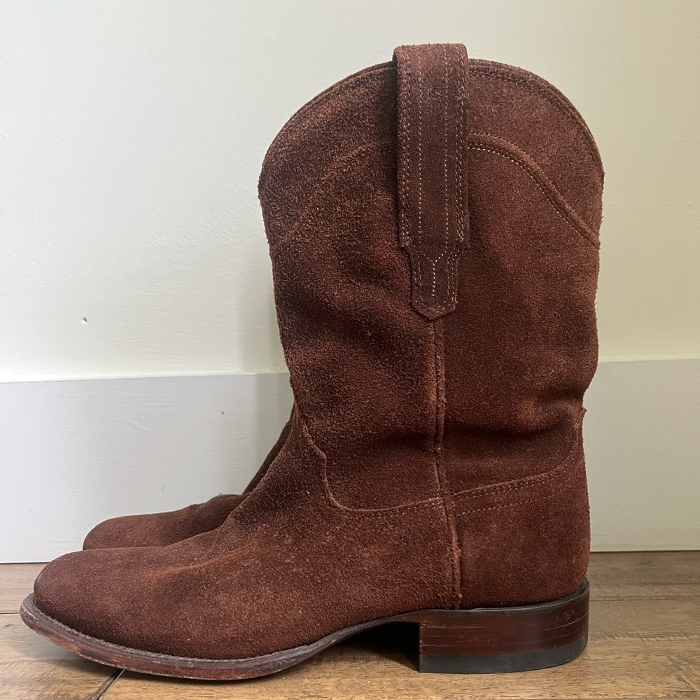 Tecovas Brown Suede Shane Boots